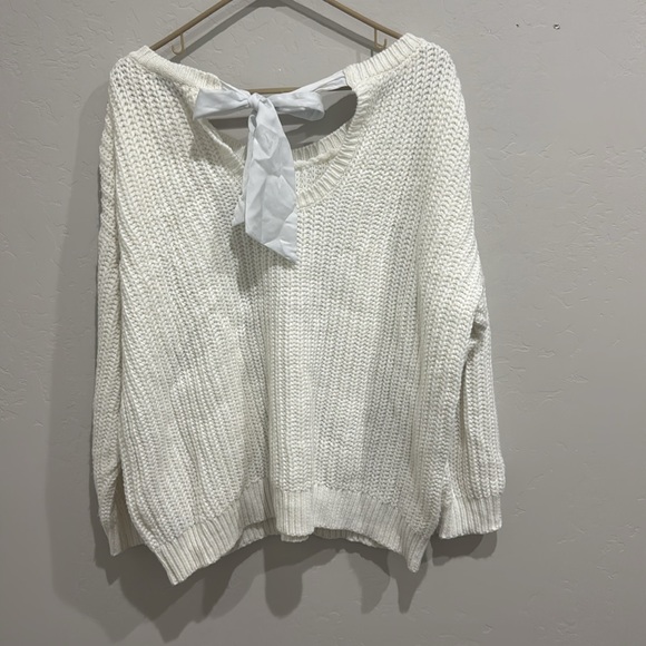 Torrid White Cable Knit Sweater - Picture 4 of 6